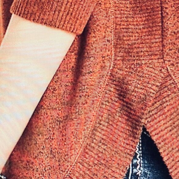 Maurices Haven Cozy Knit Tunic with Curved Hem in Orange/Brown (XXL) New w/Tag - Picture 3 of 12